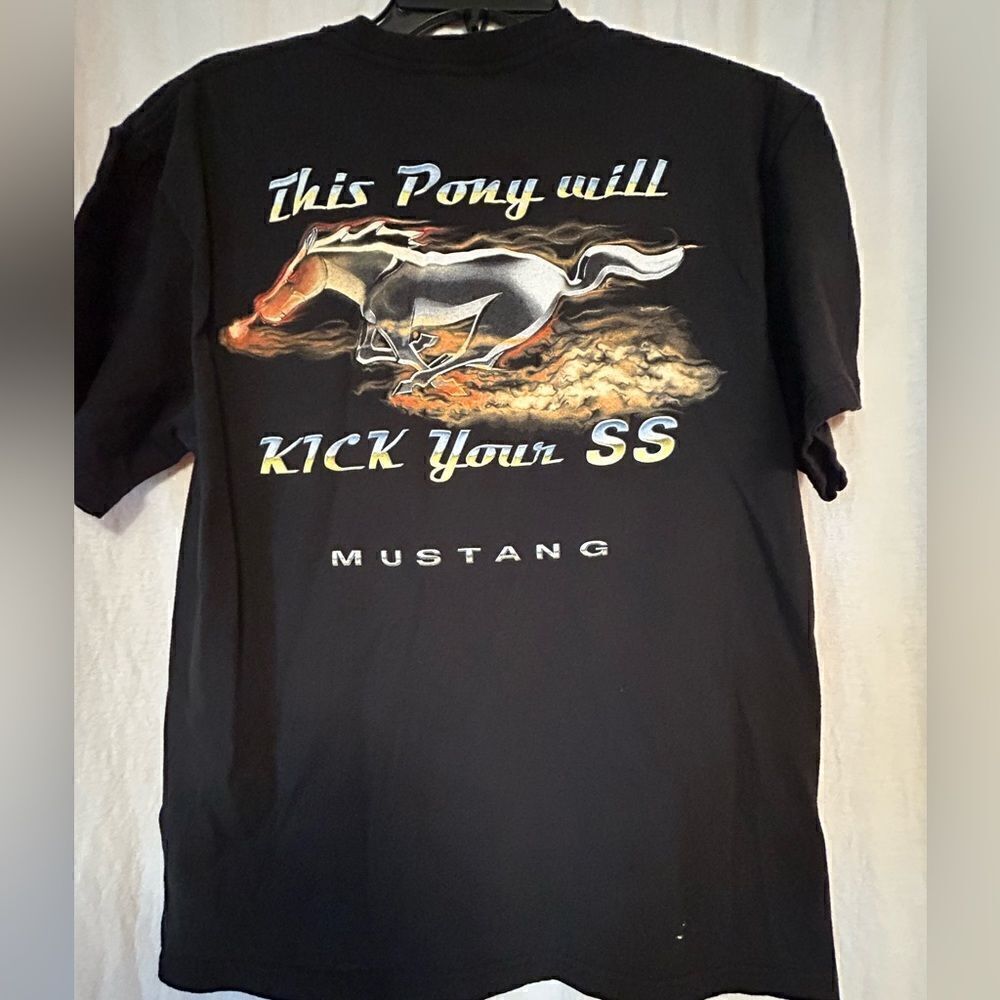 Mustang t shirt Large Mustang will kick your SS black